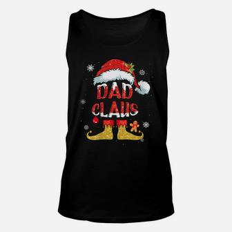 Womens Dad Claus Christmas Santa Hat Family Group Matching Pajama Unisex Tank Top | Crazezy