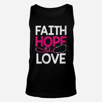 Womens Faith Hope Love Nursing Practitioner Nurse Superhero Gift Unisex Tank Top | Crazezy