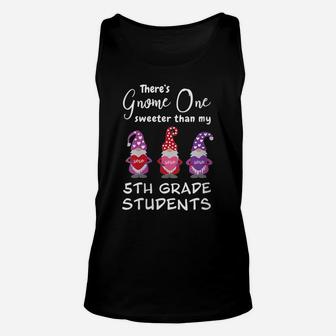Womens Fifth Grade Teacher Valentine's Day Gnomes Unisex Tank Top | Crazezy UK