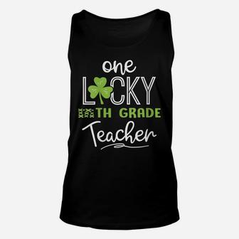 Womens Funny One Lucky 4Th Grade Teacher Shirt St Patricks Day Unisex Tank Top | Crazezy CA