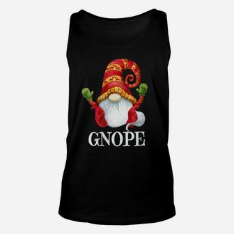 Womens Gnope Nordic Gnome Elf Scandinavian Tomte Pajama Christmas Unisex Tank Top | Crazezy CA