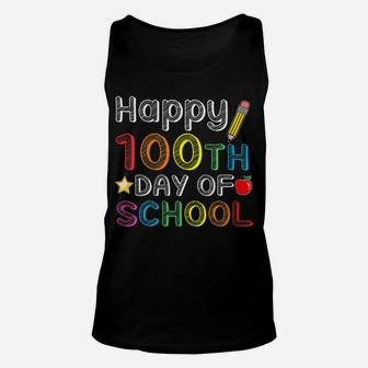 Womens Happy 100Th Day Of School - Colorful 100 Days Gift Unisex Tank Top | Crazezy AU