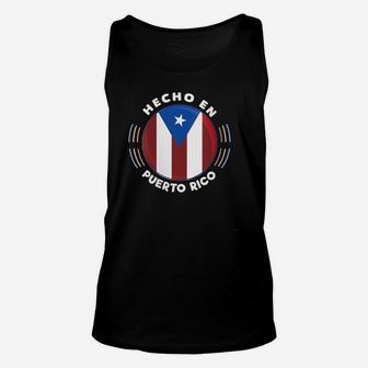 Womens Hecho En Puerto Rico Vintage Shirt Made In Puerto Rico Flag Unisex Tank Top | Crazezy