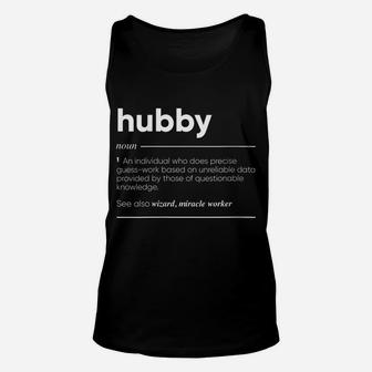 Womens Hubby Husband Definition Funny Noun Unisex Tank Top | Crazezy
