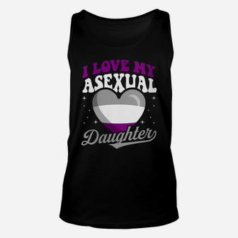Womens I Love My Asexual Daughter Pride Month Proud Mom Dad Unisex Tank Top | Crazezy UK