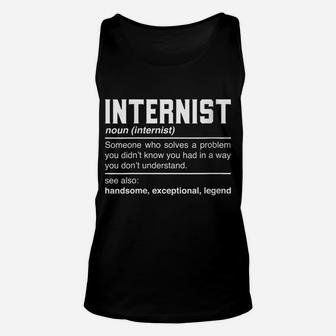 Womens Internist Definition Design - Funny Internist Noun Unisex Tank Top | Crazezy UK