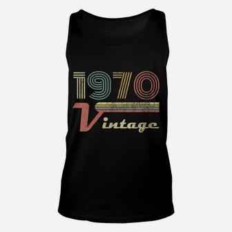 Womens Made In 1970, Vintage 50 Years Old, 50Th Milestone Birthday Unisex Tank Top | Crazezy