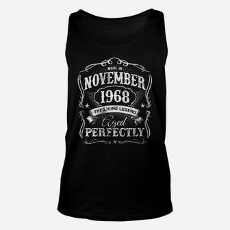 Womens Made In November 1968 Vintage 53Rd Birthday Aged Perfectly Unisex Tank Top | Crazezy