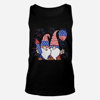 Womens Patriotic Gnomes Usa American Flag 4Th Of July Gnome Unisex Tank Top | Crazezy DE