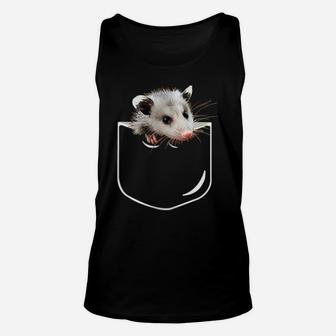 Womens Pocket Opossum Shirt, Funny Opossum In Pocket Gift Unisex Tank Top | Crazezy CA