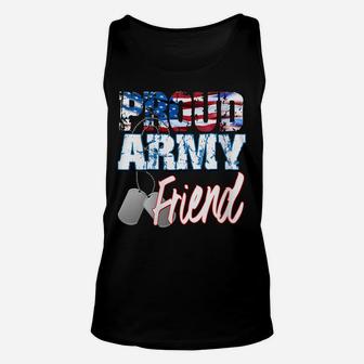 Womens Proud Patriotic Usa Army Friend Usa Flag Military Men Women Unisex Tank Top | Crazezy