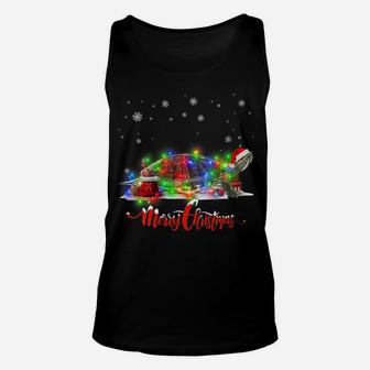 Womens Red-Eared Slider Animal Merry Christmas Animal Lover Unisex Tank Top | Crazezy