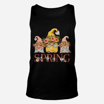 Womens Spring Flower Love With Beautiful Funny Gnomes In Nature Unisex Tank Top | Crazezy UK