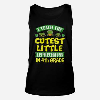 Womens St Patrick Day Tshirts Teacher 4Th Grade Men Women School Unisex Tank Top | Crazezy