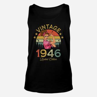 Womens Vintage 1946 Made In 1946 76 Year Old Birthday 76Th Birthday Unisex Tank Top | Crazezy