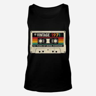 Womens Vintage 1971 Made In 1971 50Th Birthday 50 Years Old Gift Unisex Tank Top | Crazezy
