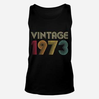 Womens Vintage 1973 47Th Birthday Gift Retro 47 Years Old Mom Dad Unisex Tank Top | Crazezy UK