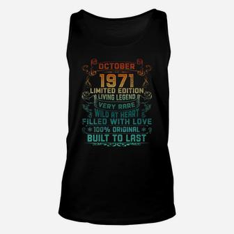 Womens Vintage 60 Years Old October 1971 60Th Birthday Gift Unisex Tank Top | Crazezy