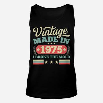 Womens Vintage Made In 1975 Birthday Gift Retro Unisex Tank Top | Crazezy DE