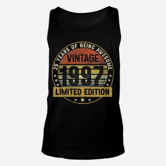 Womens Vintage Made In 1997 25 Year Old Gifts Retro 25Th Birthday Unisex Tank Top | Crazezy CA