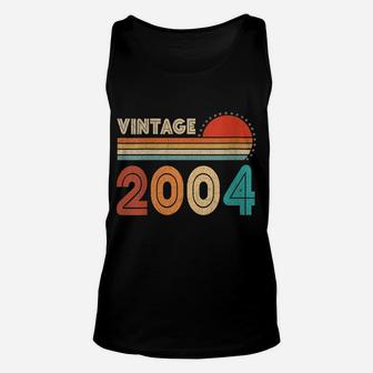 Womens Vintage Made In 2004 Retro 18 Years Old 18Th Birthday Gift Unisex Tank Top | Crazezy