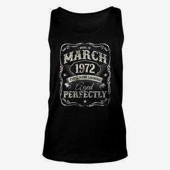 Womens Vintage Made In March 1972 Classic 49Th Birthday Unisex Tank Top | Crazezy