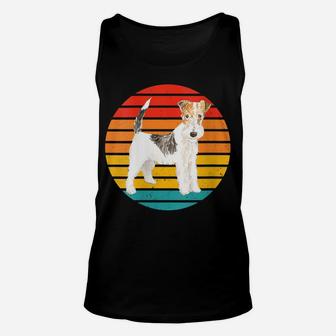 Womens Wire Haired Fox Terrier Dog Mama Tee Gift Dad Mom Present Unisex Tank Top | Crazezy UK