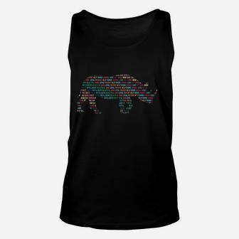 Words Animal Gift For Rhino Lover Unisex Tank Top | Crazezy CA