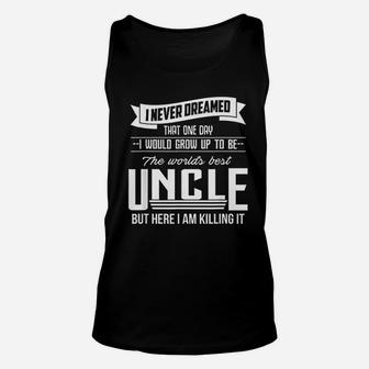 Worlds Best Uncle Unisex Tank Top - Thegiftio