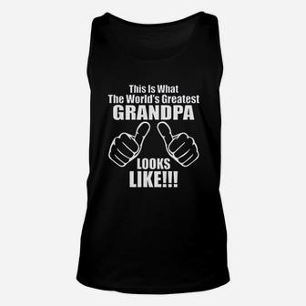 Worlds Greatest Grandpa Unisex Tank Top | Crazezy
