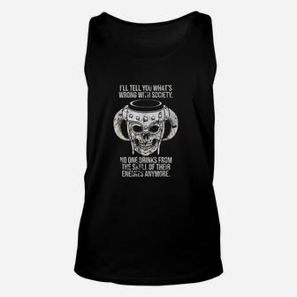 Wrong Society Drink From The Skull Of Your Enemies Unisex Tank Top | Crazezy