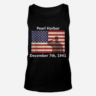 Ww2 Pearl Harbor American Usa Flag Remember Veteran Military Unisex Tank Top | Crazezy AU