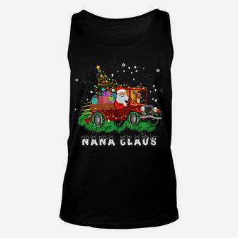 Xmas Nana Claus Red Truck Family Christmas Pajama Gifts Unisex Tank Top | Crazezy UK