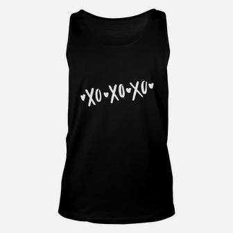 Xoxo Hearts Love Hugs Kisses Valentine Day Unisex Tank Top | Crazezy UK