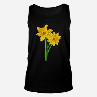 Yellow Daffodil Flowers Floral Spring Easter Unisex Tank Top | Crazezy CA
