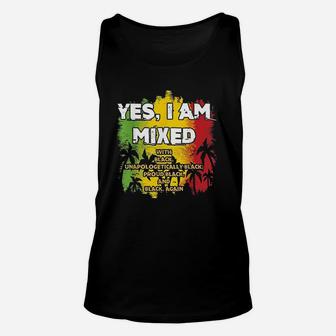 Yes I Am Mixed Black Is Beautiful Unisex Tank Top | Crazezy CA