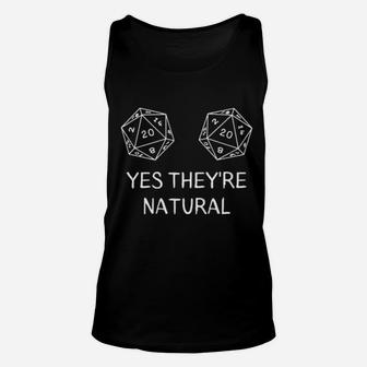 Yes They're Natural D'd Unisex Tank Top - Monsterry DE