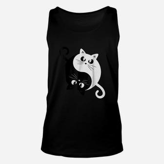 Yin And Yang Cats Funny Cute Kittens Unisex Tank Top | Crazezy