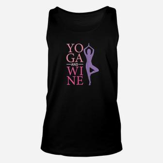 Yoga And Wine For Valentines Healthy Lifestyle Meditation Unisex Tank Top - Monsterry