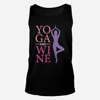 Yoga And Wine For Valentines Healthy Lifestyle Meditation Unisex Tank Top - Monsterry UK