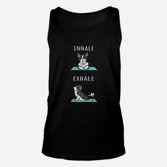 Yoga Inhale Exhale Funny Dog Unisex Tank Top | Crazezy