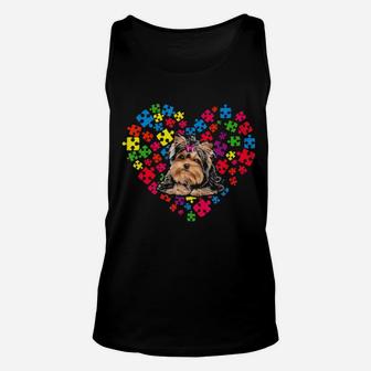Yorkshire Terrier Autism Awareness Gifts For Dog Mom And Dad Unisex Tank Top - Monsterry UK
