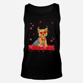Yorkshire Terrier Valentines Day Unisex Tank Top - Monsterry