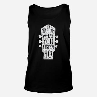 You Are What You Listen To Music Retro Vintage Guitar Band Unisex Tank Top | Crazezy UK