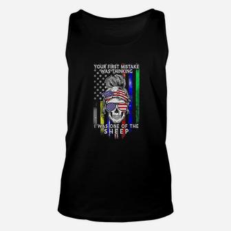 Your First Mistake Was Thinking I Was One Of The Sheep Unisex Tank Top - Thegiftio