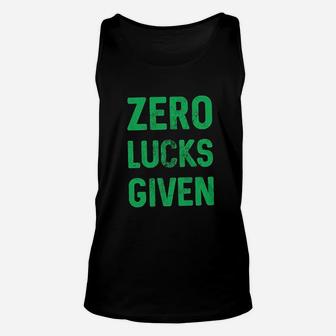 Zero Lucks Given Unisex Tank Top | Crazezy