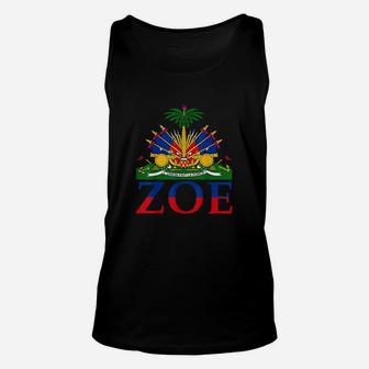 Zoe Cute Haiti Honored Flag Day Gift Unisex Tank Top - Thegiftio UK