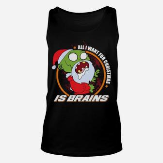 Zombie Santa Claus Seasons Eatings Weihnachtsmann Zombies Unisex Tank Top - Monsterry