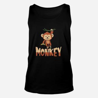 Zoo Animal Gift Cute Monkey Unisex Tank Top | Crazezy DE