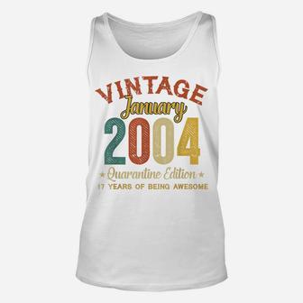 17 Years Old Gifts 17Th Birthday Gift Vintage January 2004 Unisex Tank Top | Crazezy AU